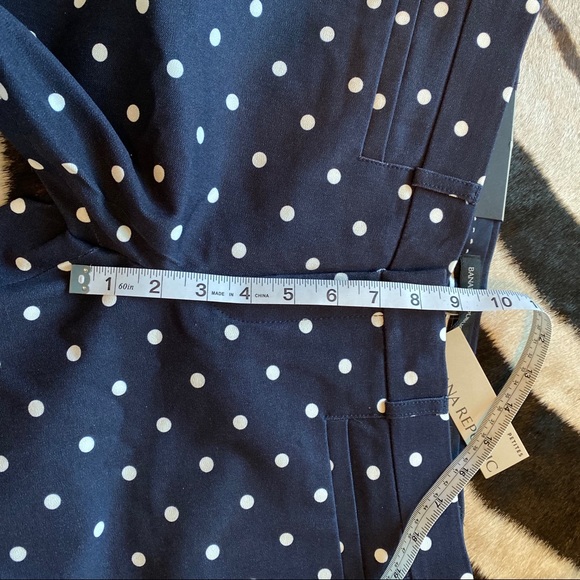 NWT Banana Republic Navy Polka Dot Pant - Picture 4 of 6